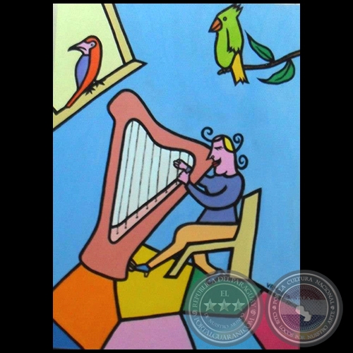 Arpa Paraguaya - Pintura de Virginia Rojas Holden - Año: 2013